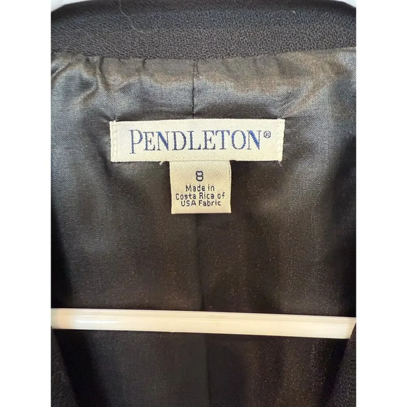 Pendleton Blazer Black Grey White‎ Aztec Wool 8 - Picture 5 of 12